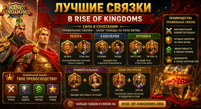 Rise of Kingdoms: лучшие пары командиров в 2026 году &mdash; гайд для новичков и опытных игроков