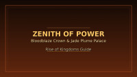 Гайд по событию Zenith of Power в Rise of Kingdoms: скины Bloodblaze Crown и Jade Plume Palace