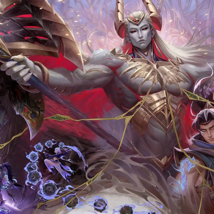 Карта Призывателей в League of Legends с линиями и лесом